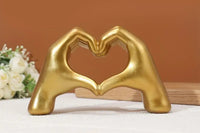 Heart Hands Statue Love Finger Decorations for Living Room Bedroom Bookshelf