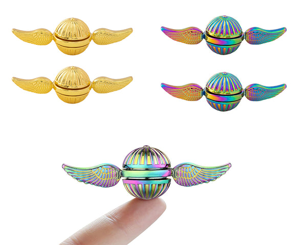 2Pcs Snitch Fidget Spinner Finger Spinning Toy