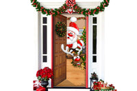 Christmas Door Cover Background Cloth Porch Backdrop Banner