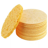 50Pcs Compressed Facial Sponges Natural Cellulose Odorless Disposable Face Sponge Tags