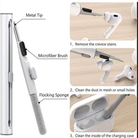 Compatible with Apple Airpods 4 Silicone Full Case Keychain and Cleaner Kit