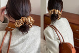 6Pcs Satin Scrunchies for Women Large Hair Scrunchy Thick Elastic Hair Ties Hair Bands Ponytail Holders