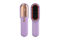 Wireless Hair Straightener Brush with Vibration Red Light