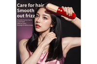 Wireless Hair Straightener Brush with Vibration Red Light