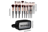 47Pcs Makeup Brushes Powder Puff Cleaning Pad Set with Bag