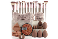 40Pcs Makeup Brush Set with Sponges Cleansing Pads