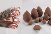 40Pcs Makeup Brush Set with Sponges Cleansing Pads