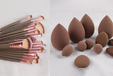 40Pcs Makeup Brush Set with Sponges Cleansing Pads