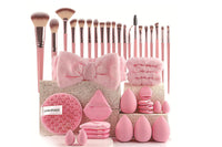 40Pcs Makeup Brush Set with Sponges Cleansing Pads