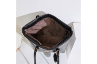 PU Tote Bag with Fluffy Pom-Pom Charm