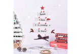 2Pcs Wooden Christmas Decorations Large Hanging Indoor Decor