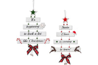 Wooden Christmas Decoration Large Hanging Indoor Decor