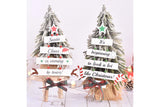 2Pcs Wooden Christmas Decorations Large Hanging Indoor Decor