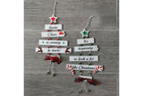2Pcs Wooden Christmas Decorations Large Hanging Indoor Decor