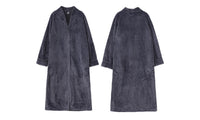 Women Plush Zipper Lounger Robe