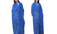 Women Plush Zipper Lounger Robe