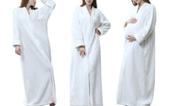 Women Plush Zipper Lounger Robe