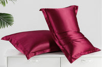 Pair of Silky Satin Pillowcases Soft Breathable Pillowcase Pillow Cover