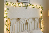 10-Meter 100LED Artificial Ivy Leaves Light String Battery-powered Light String