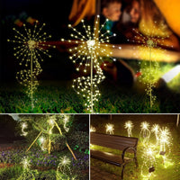 Solar Fireworks Light LED Fairy Light Copper Wire Ground Light