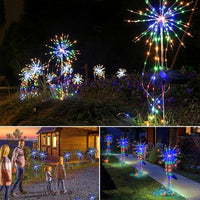 Solar Fireworks Light LED Fairy Light Copper Wire Ground Light