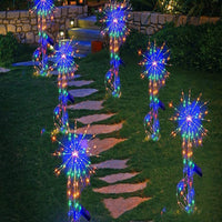 Solar Fireworks Light LED Fairy Light Copper Wire Ground Light