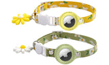 Two-Pack Flower Printed Cat Collar for Airtag