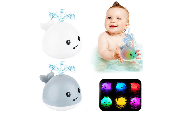 Baby Bath Toys for Kids Light Up Whale Bath Toys Sprinkler Bathtub Toys for Toddlers