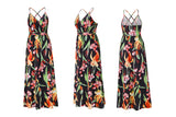 Floral Spaghetti Straps Maxi Dress