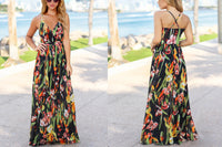 Floral Spaghetti Straps Maxi Dress