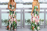 Floral Spaghetti Straps Maxi Dress