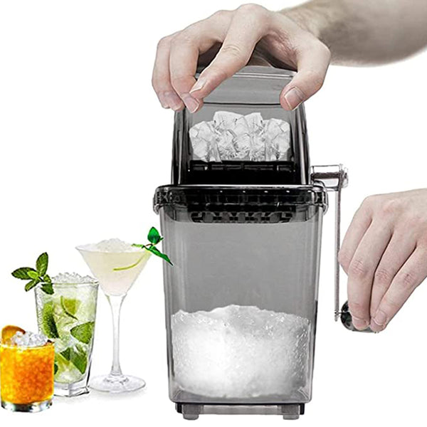 Manual Cranked Operated Ice Crusher Shaver Portable Ice Breaker