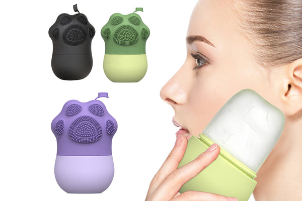 Reusable Silicone Ice Face Roller with Brush