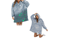 Wearable Blanket Hoodie Glow in The Dark Sherpa Hoodie