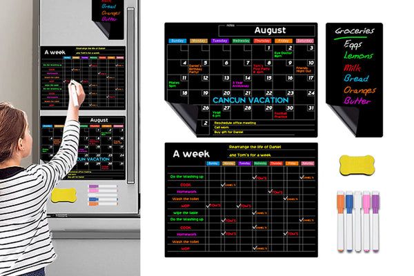 Magnetic Dry Erase Calendar for Refrigerator