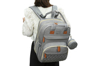 Large Capacity Diaper Backpack with Changing Pad