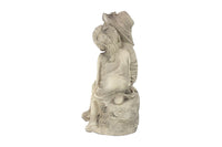 Resin Boy & Girl Garden Decor Statue