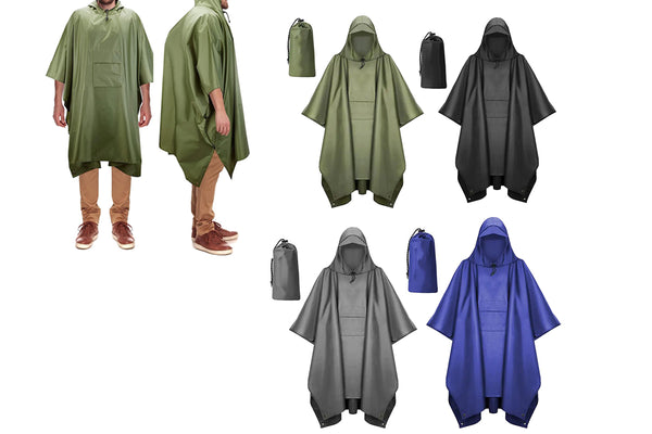 3 in 1 Hooded Rain Poncho