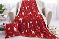 Christmas Printed Blanket Soft Throw Blanket Flannel Sofa Blanket