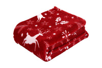 Christmas Printed Blanket Soft Throw Blanket Flannel Sofa Blanket