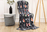 Christmas Printed Blanket Soft Throw Blanket Flannel Sofa Blanket