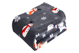 Christmas Printed Blanket Soft Throw Blanket Flannel Sofa Blanket