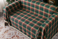 Christmas Plaid Geometric Couch Cover