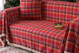 Christmas Plaid Geometric Couch Cover