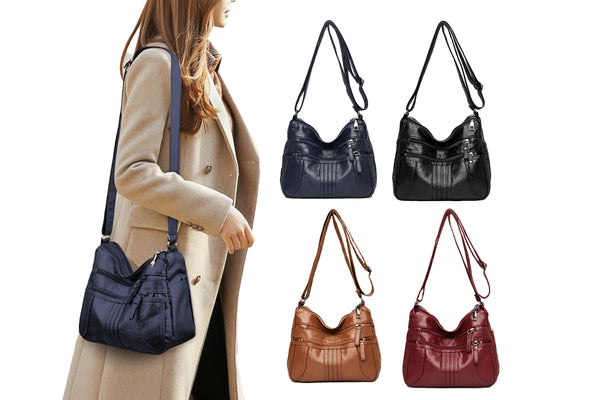 Soft PU Leather Crossbody Shoulder Bag for Women