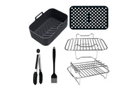 6Pcs Air Fryer Racks Accessories Air Fryer Racks Accessories for Ninja Dual AF300UK AF400UK Silicone Liners