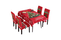 Christmas Rectangle Tablecloth with Four-Piece Chair Covers