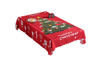 Christmas Rectangle Tablecloth with Four-Piece Chair Covers