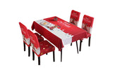 Christmas Rectangle Tablecloth with Four-Piece Chair Covers