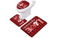 Three-Piece Christmas Bathroom Toilet Mat Set